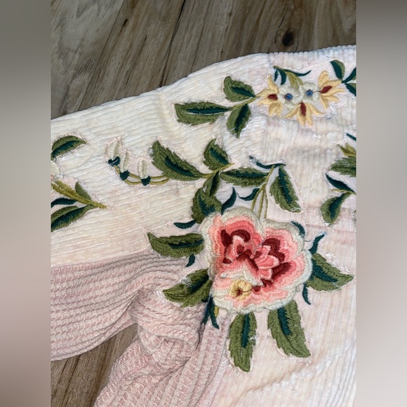FREE PEOPLE WE THE FREE DAWN BREAK FLORAL EMBROIDERY TOP CORD SHACKET SZ SMALL - Picture 10 of 15
